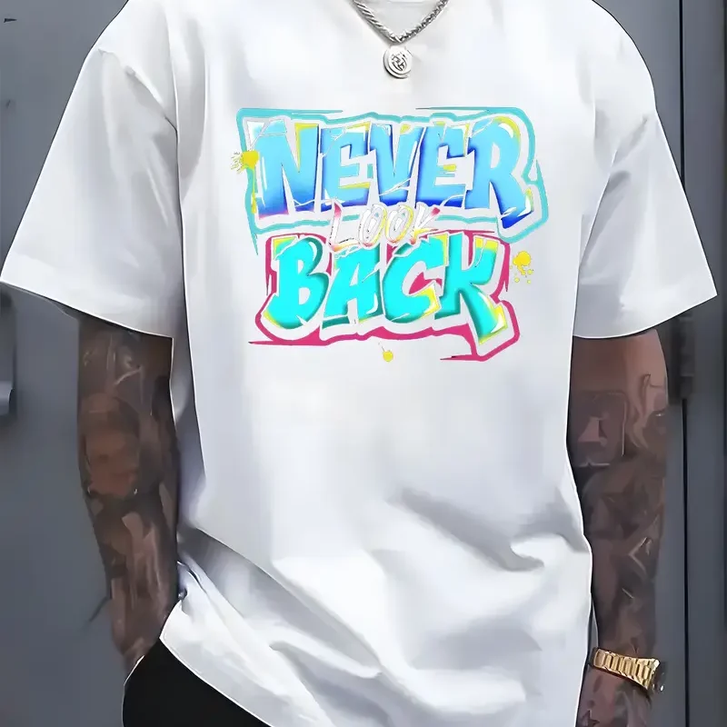 NEVER BACK Men's Graphic T-Shirt