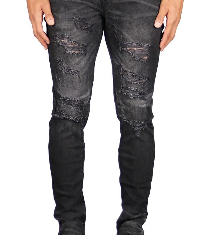 Black Gao Zipper Jeans