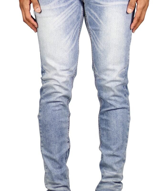 M.Blue Stack Zipper Jeans