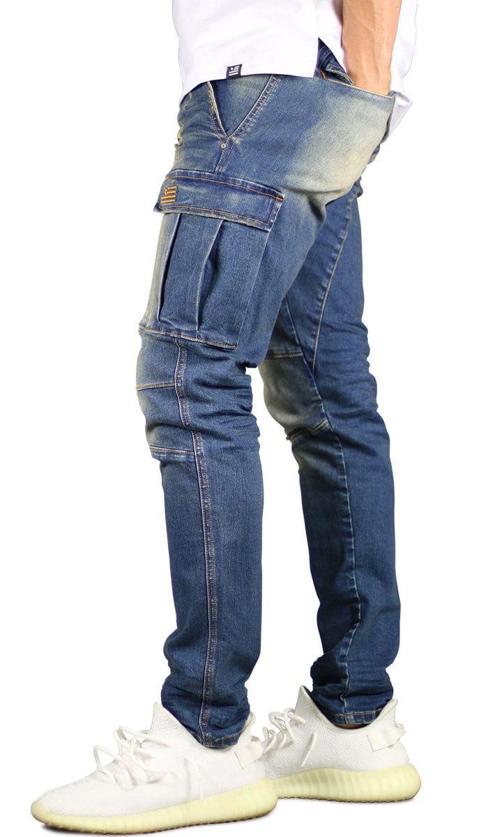 Deep Blue Cargo Jeans - Image 6