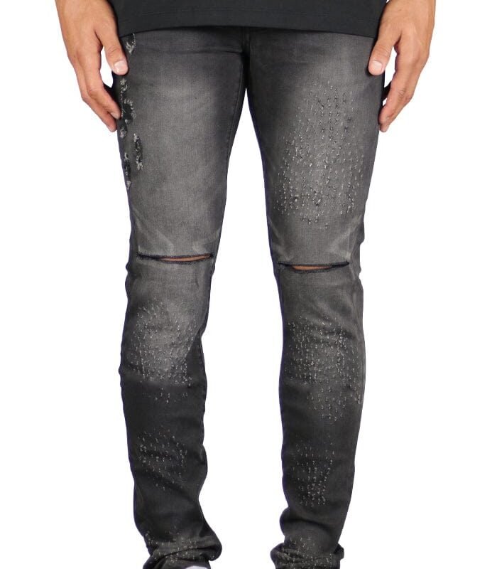 Fade Black Blast-Cut Jeans