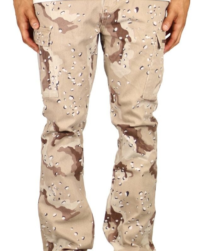 Desert Camo Flare Cargo Pants