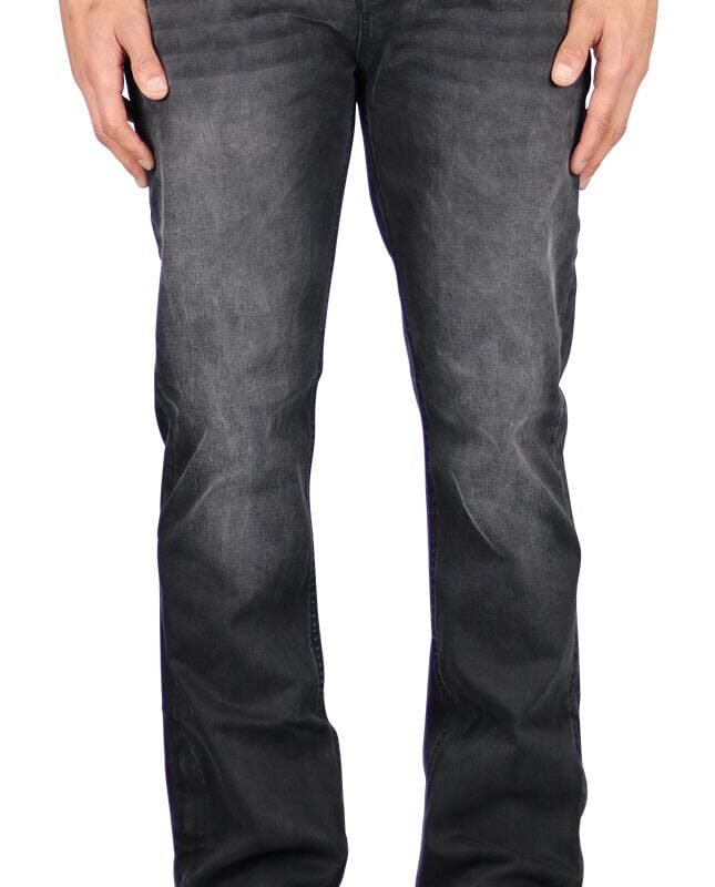 Black Flare Zipper Jeans