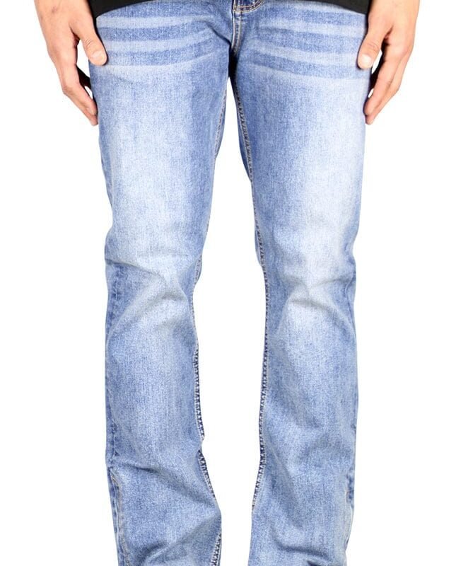 M.Blue Flare Zipper Jeans