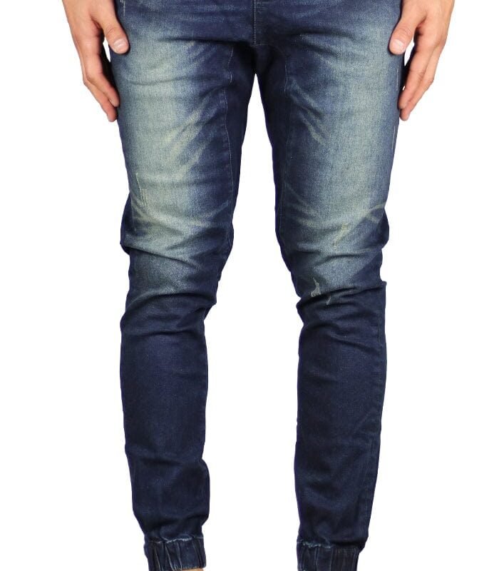 DK Blue Drop Crotch Denim Joggers