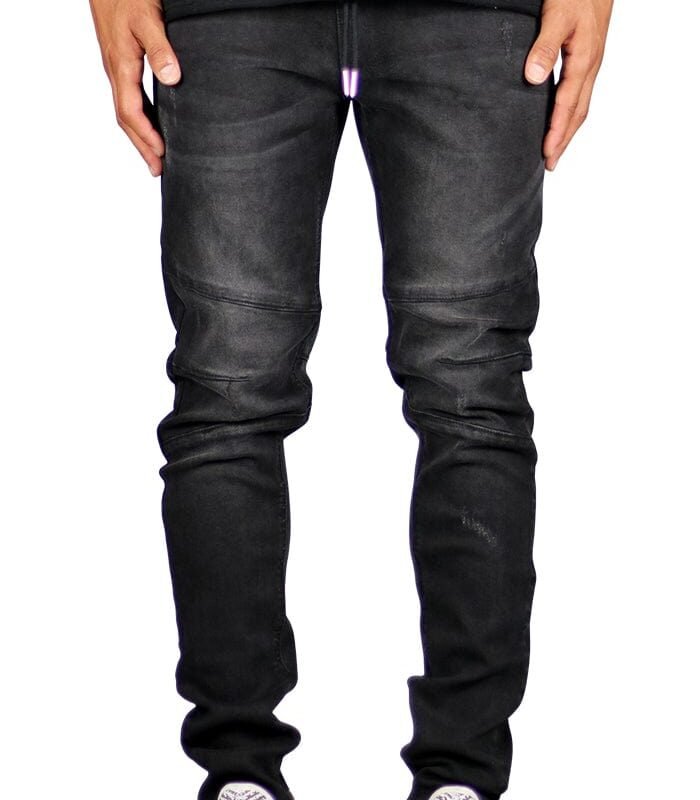 Black Gnu Zipper Jeans