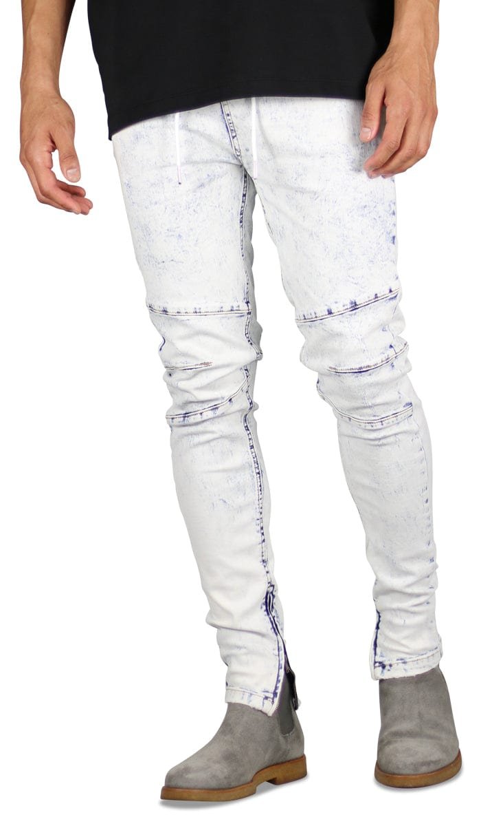 Bleach Blue Gnu Zipper Jeans - Image 7