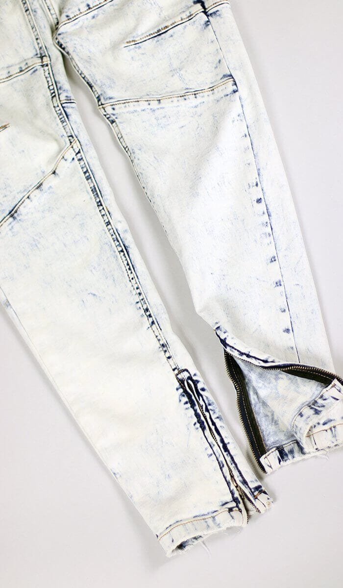 Bleach Blue Gnu Zipper Jeans - Image 10