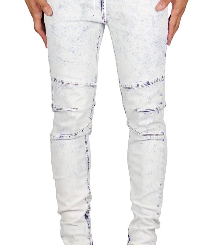 Bleach Blue Gnu Zipper Jeans
