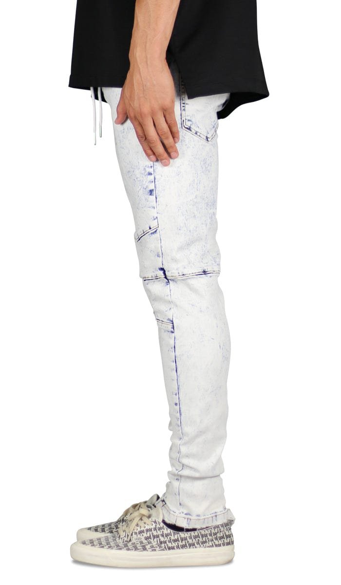 Bleach Blue Gnu Zipper Jeans - Image 3