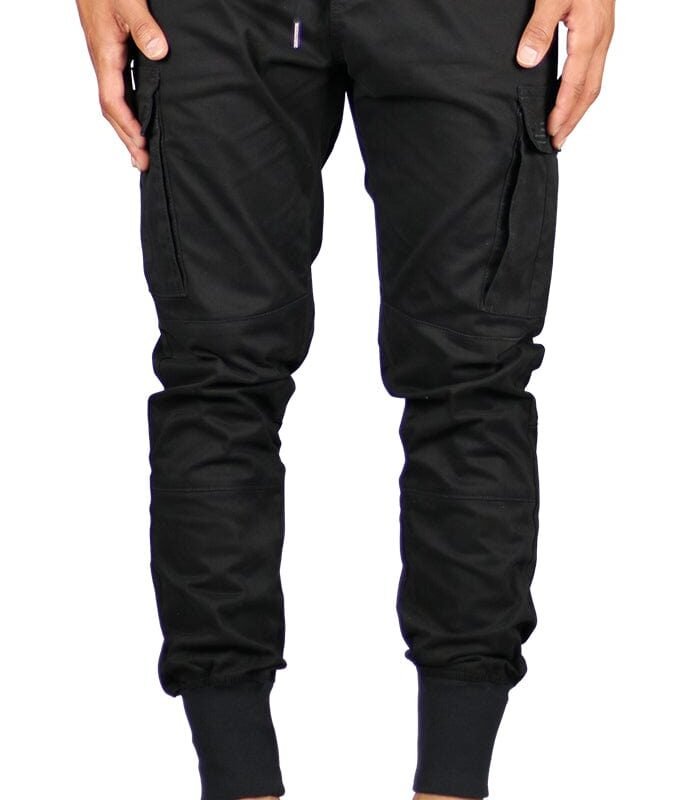 Black Cargo Joggers