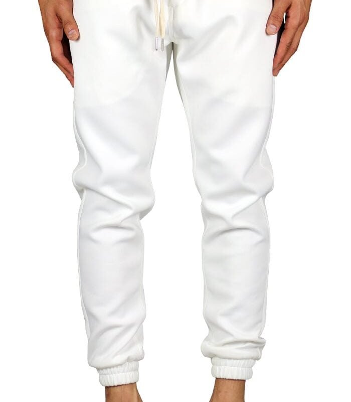 Cream White Neoprene Joggers