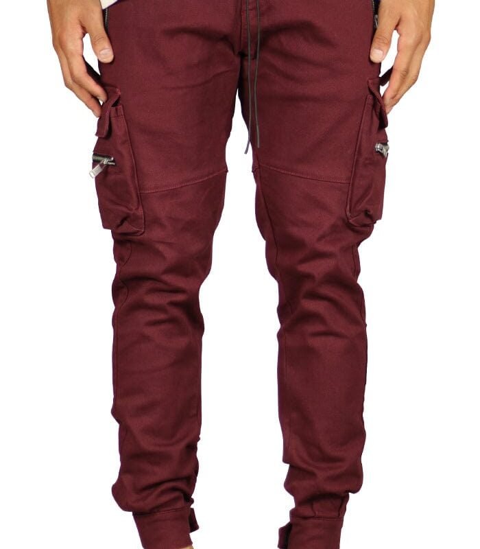 Burgundy Combat Cargo Pants