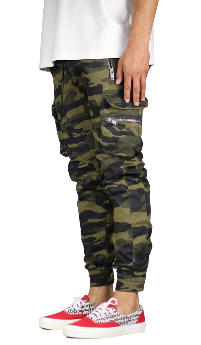 Olive Camo Combat Cargo Pants - Image 2