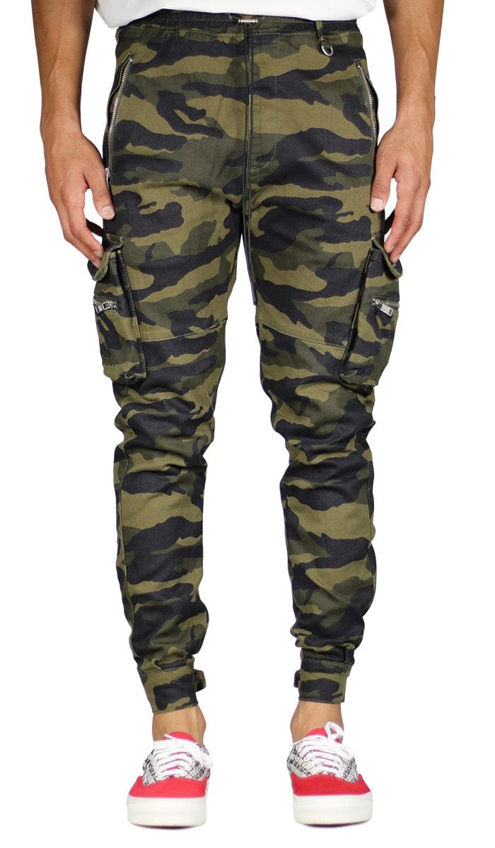 Olive Camo Combat Cargo Pants - Image 8