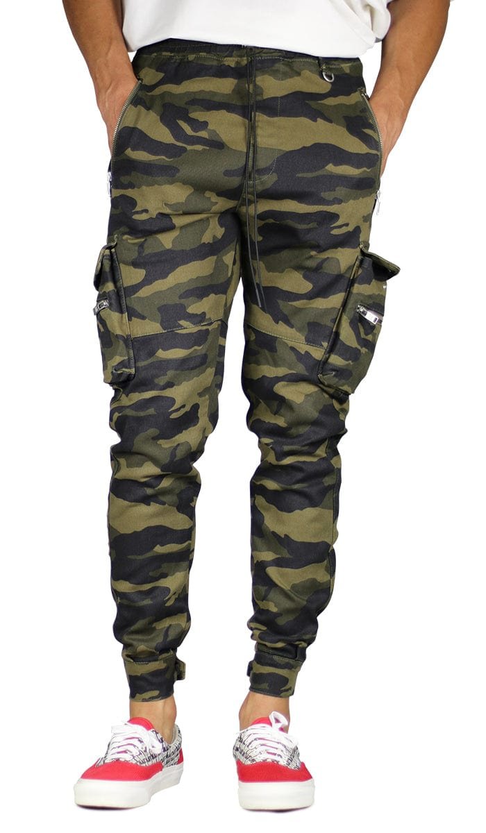 Olive Camo Combat Cargo Pants - Image 9