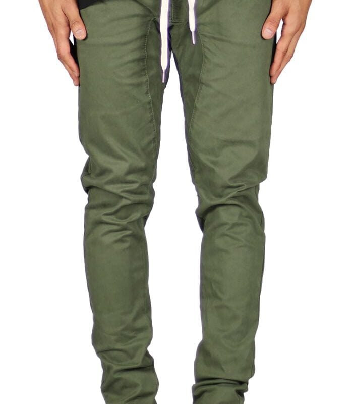Olive Drop Crotch Pants