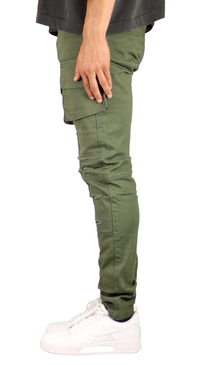 Olive Cargo Pants - Image 3