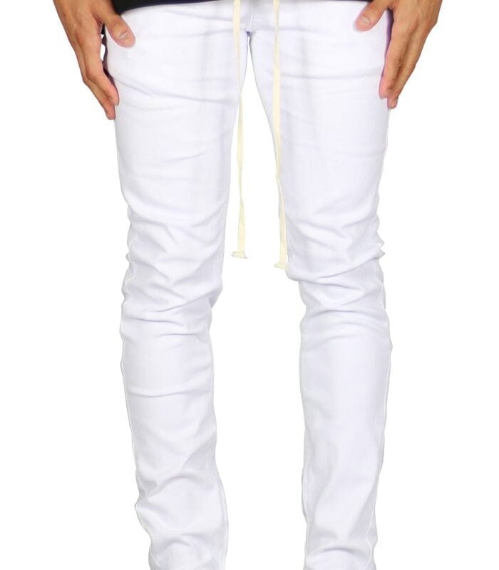 White Zipper Pants