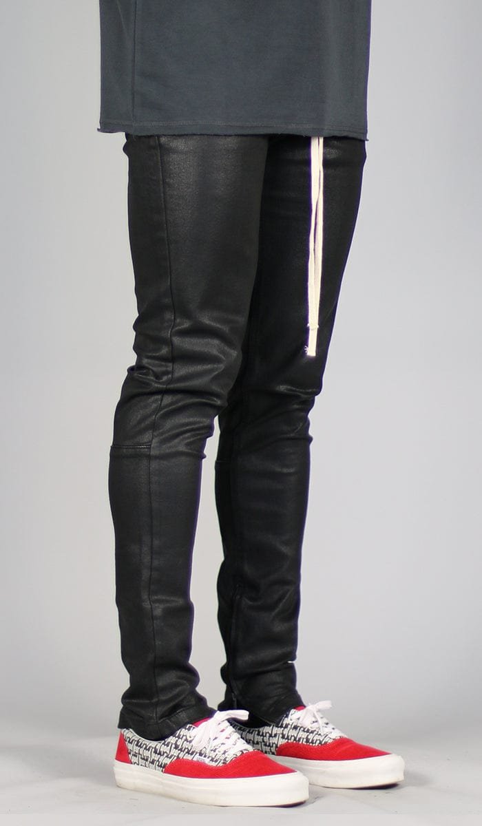 Wax Coated Stack Zipper Jeans - Image 3