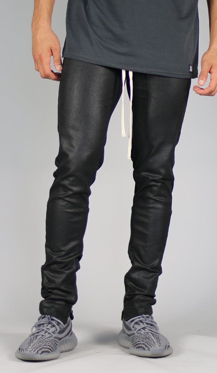 Wax Coated Stack Zipper Jeans - Image 5
